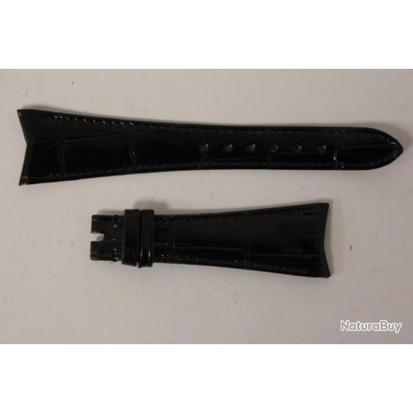Bracelet montre Universal Genve croco noir 20 mm