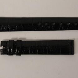 Bracelet montre Universal Genève croco noir 15 mm