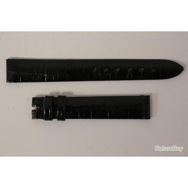Bracelet montre Universal Genve croco noir 15 mm