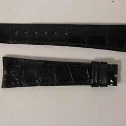 Bracelet montre Universal Genève croco noir 20 mm