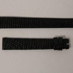 Bracelet montre Universal Genève lézard noir 12 mm vintage