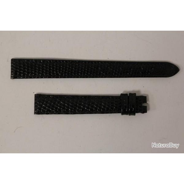 Bracelet montre Universal Genve lzard noir 12 mm