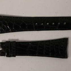 Bracelet montre Universal Genève croco noir 23 mm vintage