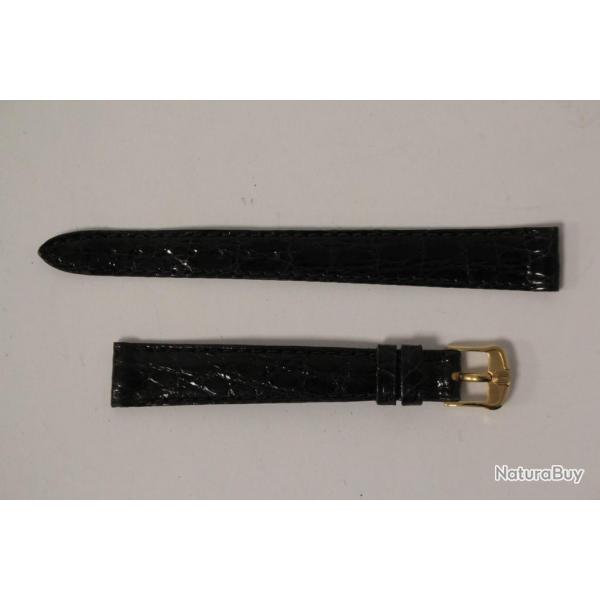 Bracelet montre Universal Genve noir 13 mm + boucle vintage