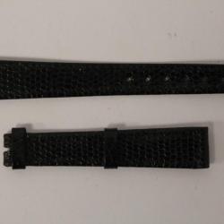 Bracelet montre Universal Genève lézard noir 13 mm vintage