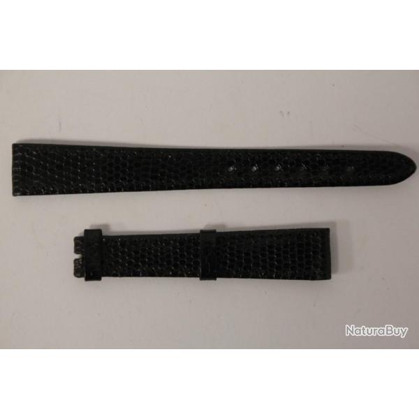 Bracelet montre Universal Genve lzard noir 13 mm vintage