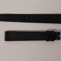 Bracelet montre Universal Genève lézard noir 12 mm vintage