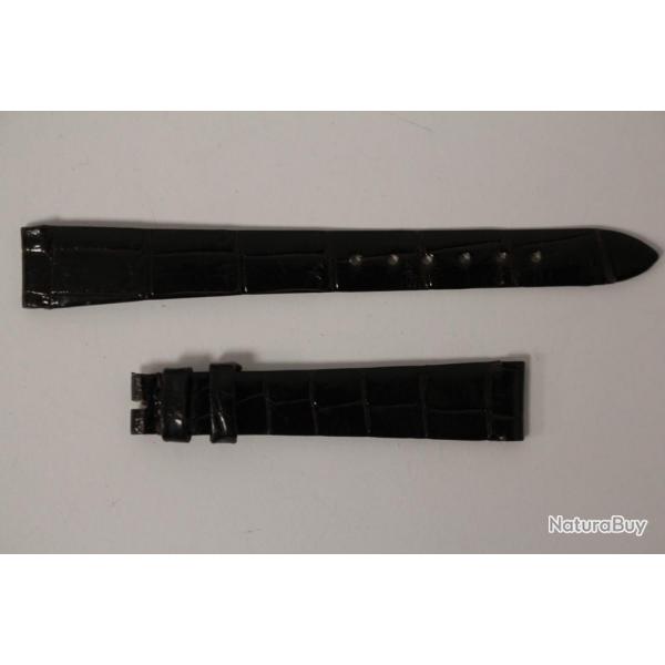 Bracelet montre Universal Genve croco marron fonc 13 mm vintage