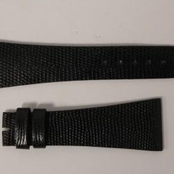 Bracelet montre Universal Genève lézard noir 25 mm vintage