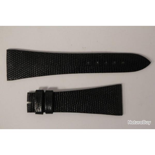 Bracelet montre Universal Genve lzard noir 25 mm vintage