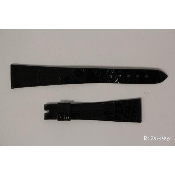 Bracelet montre Universal Genve croco noir 16 mm
