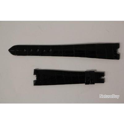 Bracelet De Montre En Crocodile Noir Pour Universal Genève - Largeur 15mm, Occasion, Marque Alpina