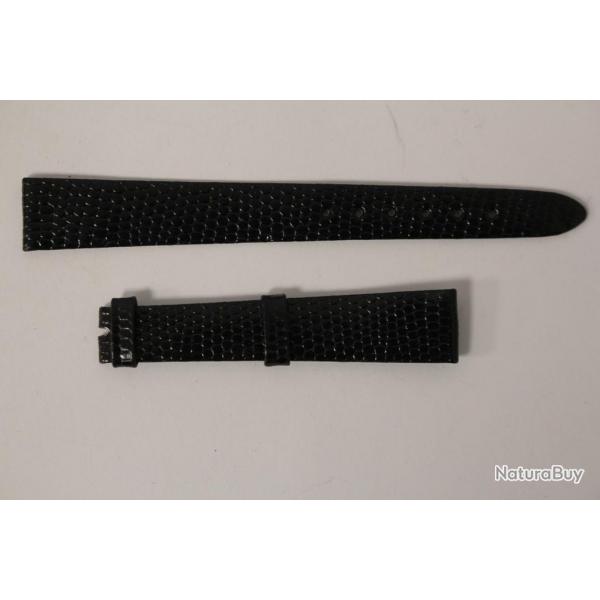 Bracelet montre Universal Genve lzard noir 13 mm vintage