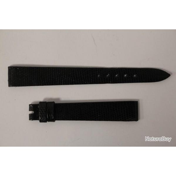 Bracelet montre Universal Genve lzard noir 13 mm vintage