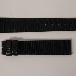 Bracelet montre Universal Genève lézard noir 16 mm vintage