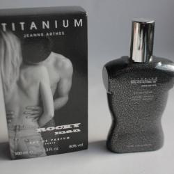 Eau de parfum Titanium Jeanne Arthes Rocky man 100 ml vintage