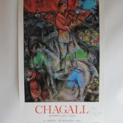 Affiche exposition Marc Chagall signée Galerie Maeght 1979