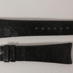 Bracelet montre Universal Genève lézard noir 22 mm vintage