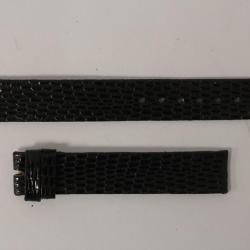 Bracelet montre Universal Genève lézard noir 14 mm vintage