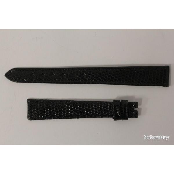 Bracelet montre Universal Genve lzard noir 13 mm vintage