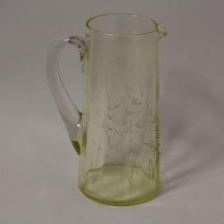 Pichet verre gravé ouraline