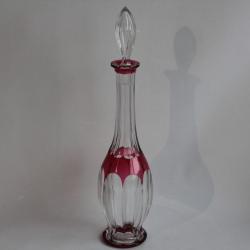 SAINT LOUIS Carafe à liqueur Joseph cristal overlay rouge
