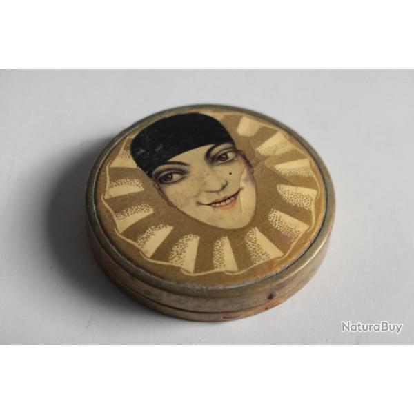 TOKALON ancienne bote  poudre Poudrier art dco