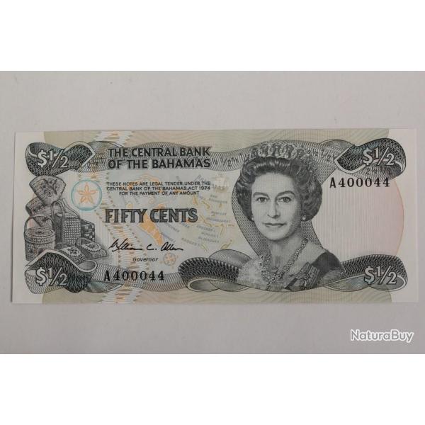 Billet 1/2 Dollar Bahamas 1984 neuf