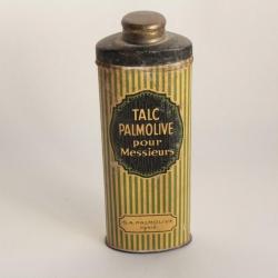 Ancienne boîte publicitaire Talc Palmolive pour messieurs