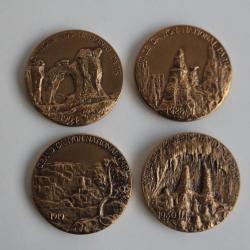 4 Jetons souvenir américain centenaire parc nationaux 1872-1972