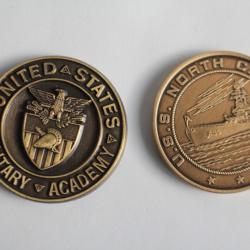 2 Jetons souvenir militaire américain années 70 USA