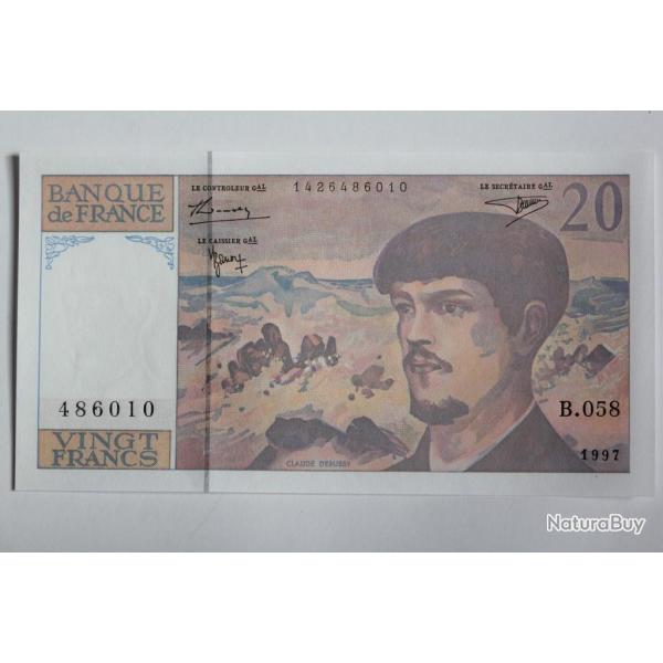Billet 20 Francs Debussy 1997 B.058 France neuf