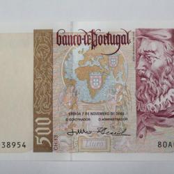 Billet 500 Escudos Portugal 2000 neuf
