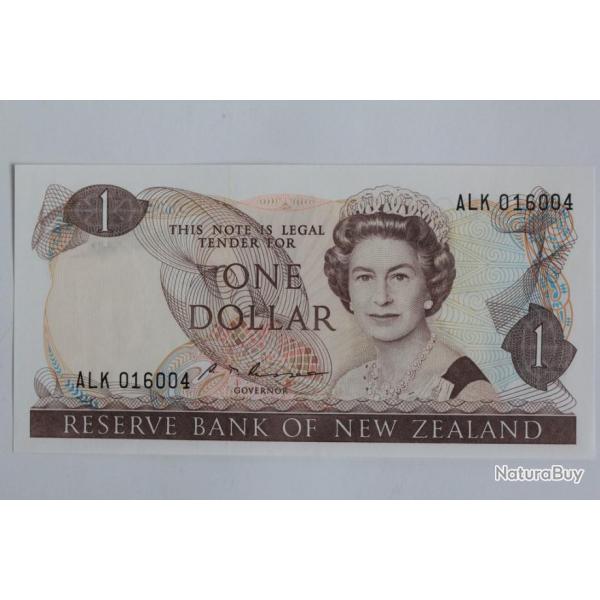 Billet 1 Dollar Nouvelle Zlande lisabeth II type 1981-82 neuf