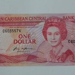 Billet 1 Dollar États des caraïbes orientales Anguilla 1988 neuf