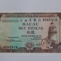 Billet 10 Patacas Macau 1984 neuf