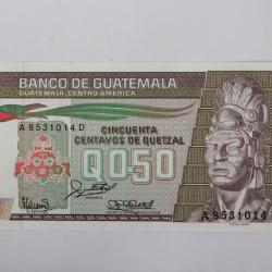 Billet 0,50 Quetzal Guatemala 1988 neuf