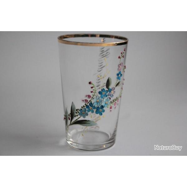 Ancien verre maill Souvenir Bellegarde La perte du Rhne