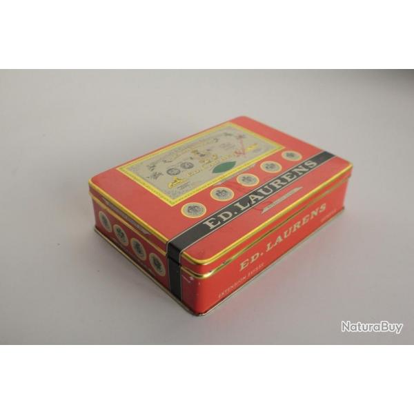 Boite a cigarettes ED. LAURENS Orange Khdive Suisse tle lithographie tabac