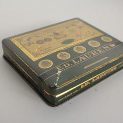 Boite a cigarettes ED. LAURENS Rouge Khédive Suisse tôle lithographiée tabac