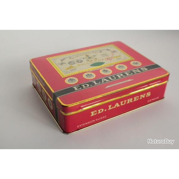 Boite a cigarettes ED. LAURENS Rouge Khdive Suisse tle lithographie tabac