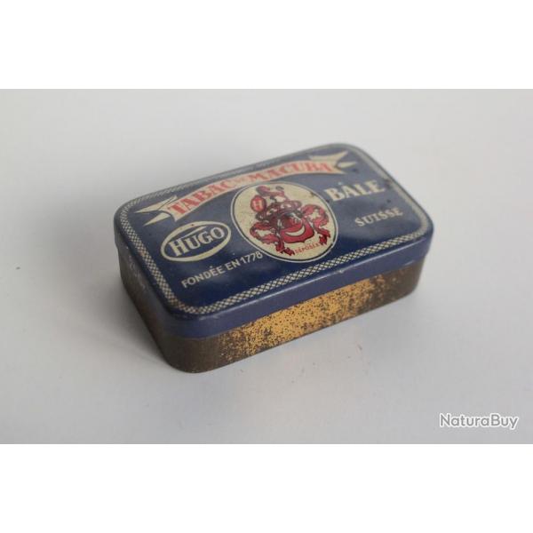 Boite a cigarettes tle lithographie Tabac de macuba Hugo Ble