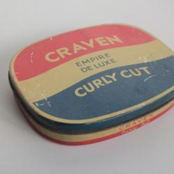 Boite à cigarettes tôle lithographiée Craven Curly cut empire de luxe