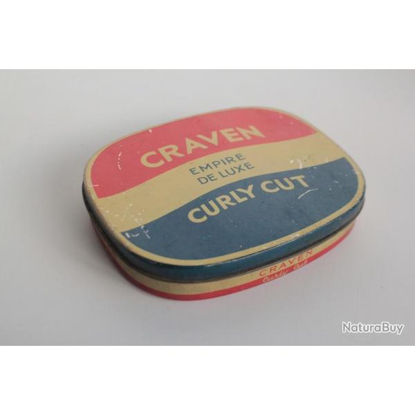 Boite  cigarettes tle lithographie Craven Curly cut empire de luxe