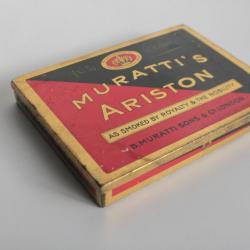 Boîte à Cigarettes tôle Muratti's Ariston gold tipped