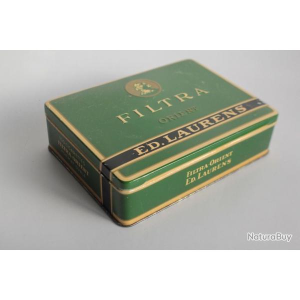 Boite a cigarettes tle lithographie ED. LAURENS Vert Filtra Orient tabac