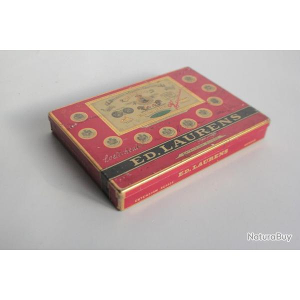 Boite a cigarettes ED. LAURENS Rouge Khdive Suisse tle lithographie tabac
