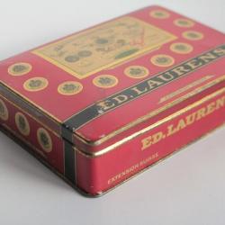 Boite a cigarettes ED. LAURENS Rouge Khédive Suisse tôle lithographiée tabac