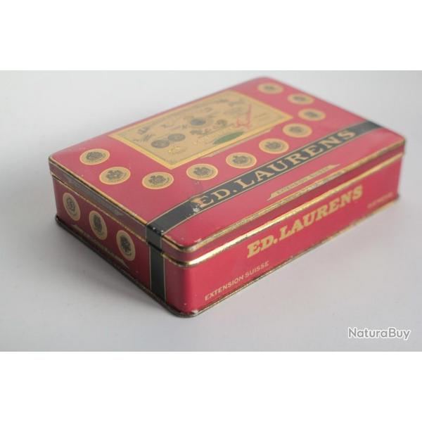 Boite a cigarettes ED. LAURENS Rouge Khdive Suisse tle lithographie tabac