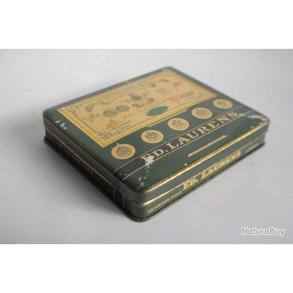Boite a cigarettes ED. LAURENS Vert Khdive Suisse tle lithographie tabac